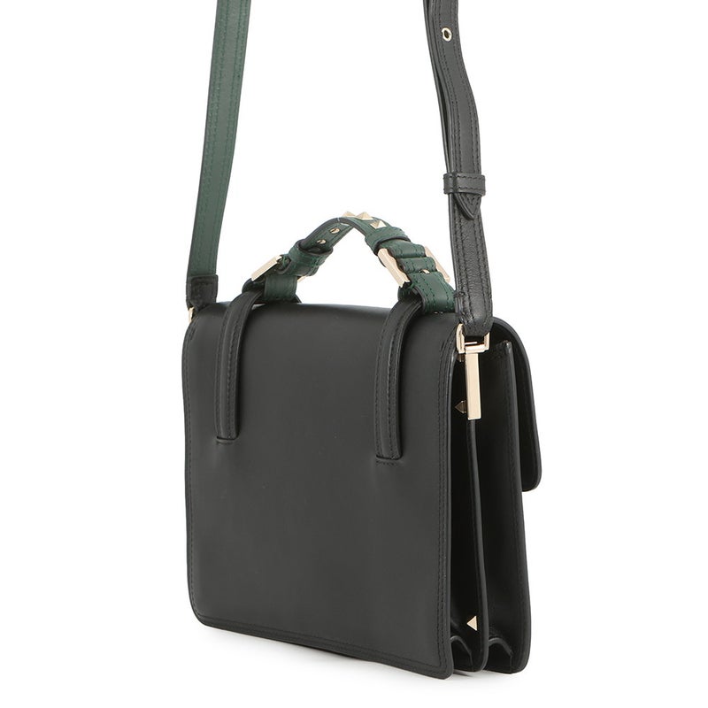 ヴァレンティノ・ガラヴァーニ ショルダーバッグ Cabana スタッズ ミディアム レザー MW2B0165VB2 VALENTINO 黒