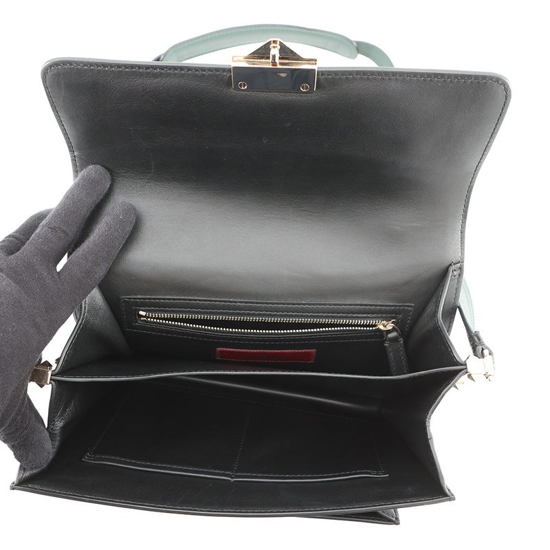 ヴァレンティノ・ガラヴァーニ ショルダーバッグ Cabana スタッズ ミディアム レザー MW2B0165VB2 VALENTINO 黒