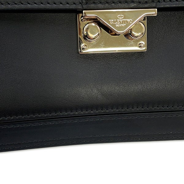 ヴァレンティノ・ガラヴァーニ ショルダーバッグ Cabana スタッズ ミディアム レザー MW2B0165VB2 VALENTINO 黒