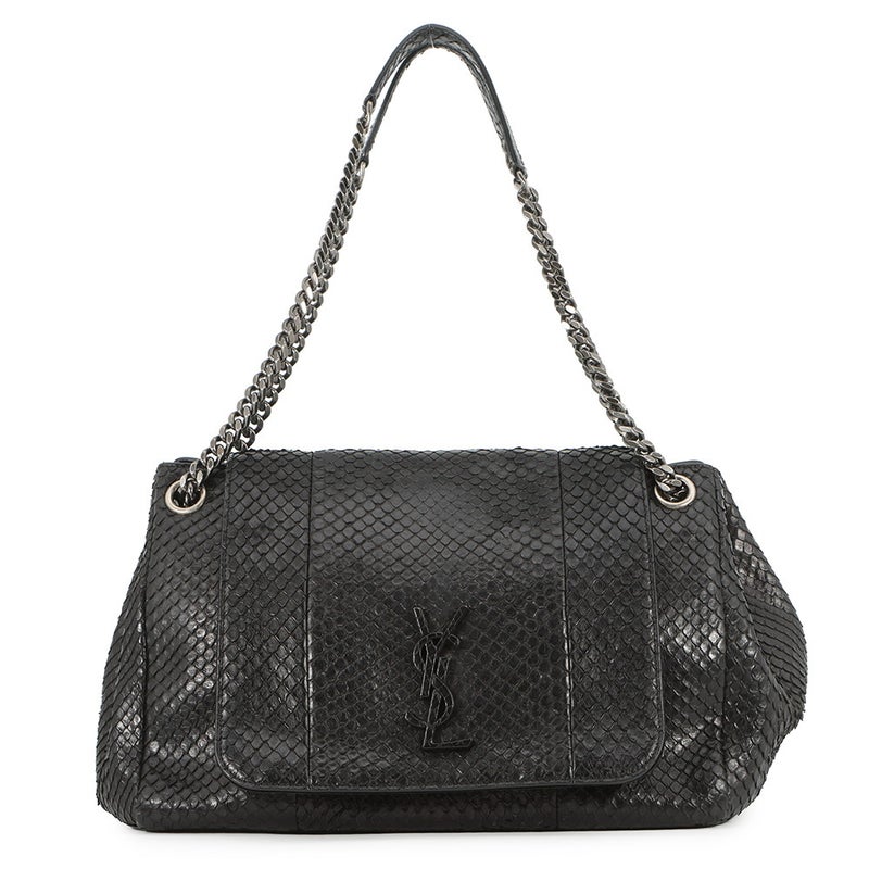 サンローランパリ チェーンショルダーバッグ Nolita ノリータ パイソン SAINT LAURENT PARIS 黒
