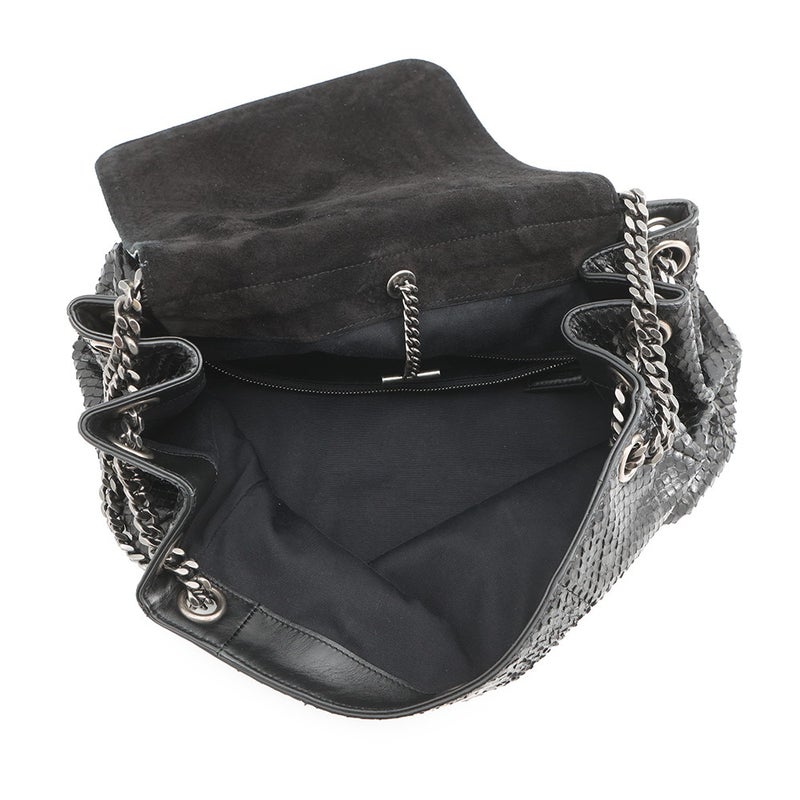 サンローランパリ チェーンショルダーバッグ Nolita ノリータ パイソン SAINT LAURENT PARIS 黒