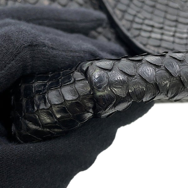 サンローランパリ チェーンショルダーバッグ Nolita ノリータ パイソン SAINT LAURENT PARIS 黒