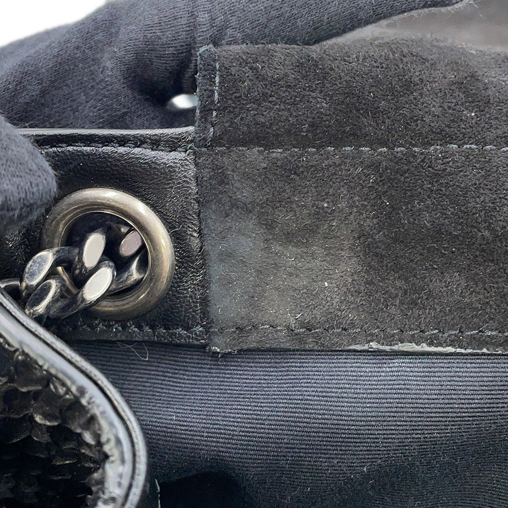 サンローランパリ チェーンショルダーバッグ Nolita ノリータ パイソン SAINT LAURENT PARIS 黒 サンローランパリ チェーンショルダーバッグ Nolita ノリータ パイソン