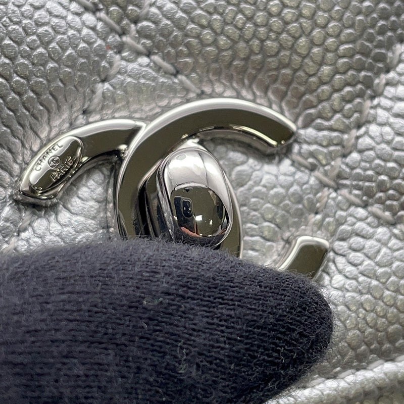 シャネル ハンドバッグ ココマーク トップハンドル マトラッセ キャビアスキン XXS AS2215 2wayショルダー ココハンドル