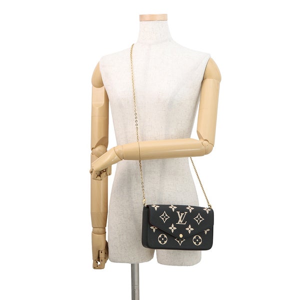ルイヴィトン チェーンウォレット モノグラム・アンプラント ポシェット・フェリシー M82479 LOUIS VUITTON ヴィトン 財布 黒