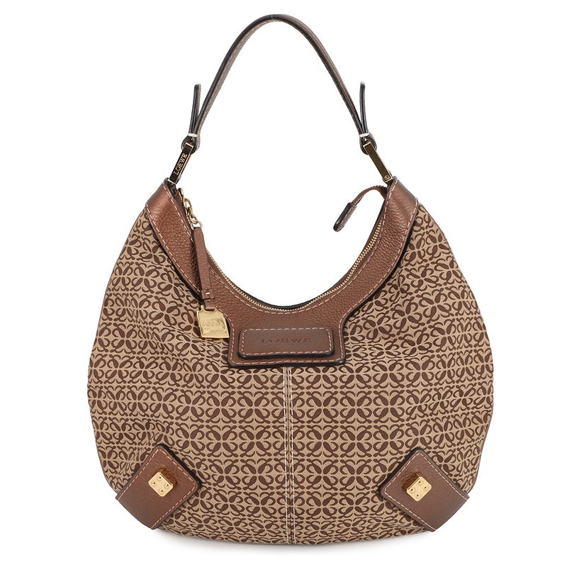 ロエベ ハンドバッグ ニューロード リピート アナグラム ワンショルダー キャンバス レザー LOEWE