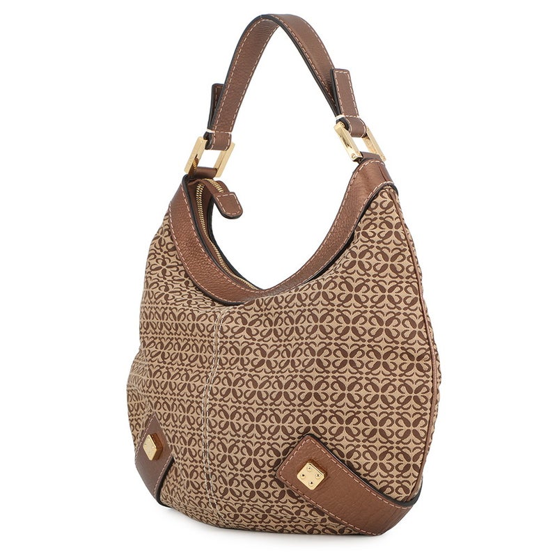 ロエベ ハンドバッグ ニューロード リピート アナグラム ワンショルダー キャンバス レザー LOEWE