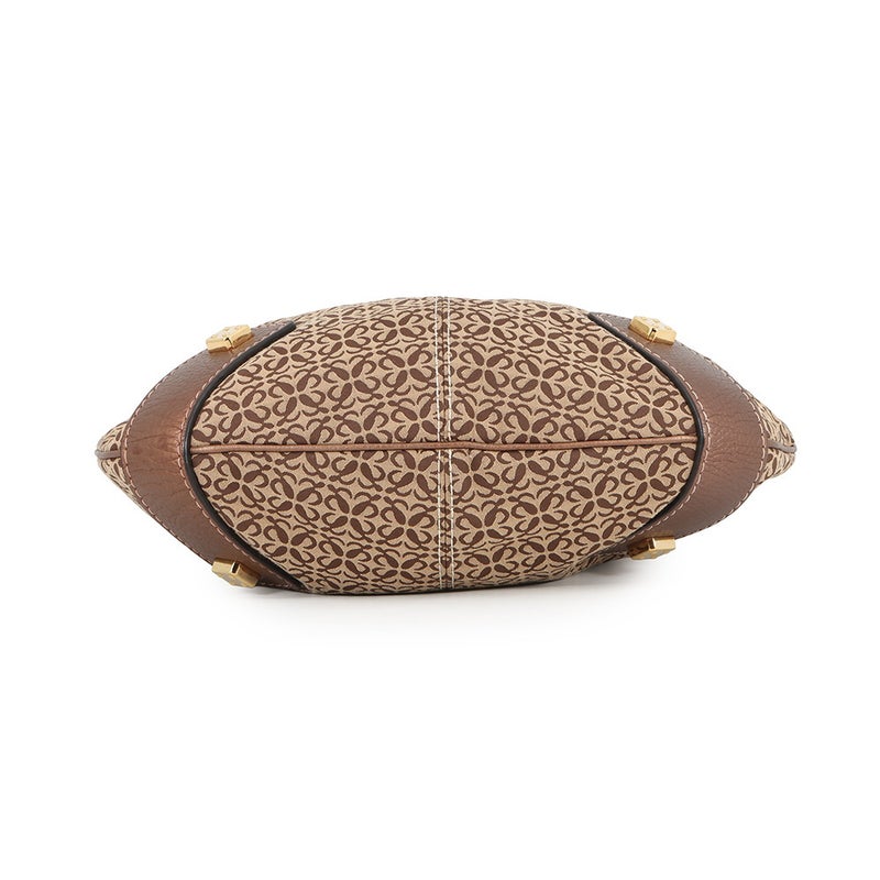 ロエベ ハンドバッグ ニューロード リピート アナグラム ワンショルダー キャンバス レザー LOEWE