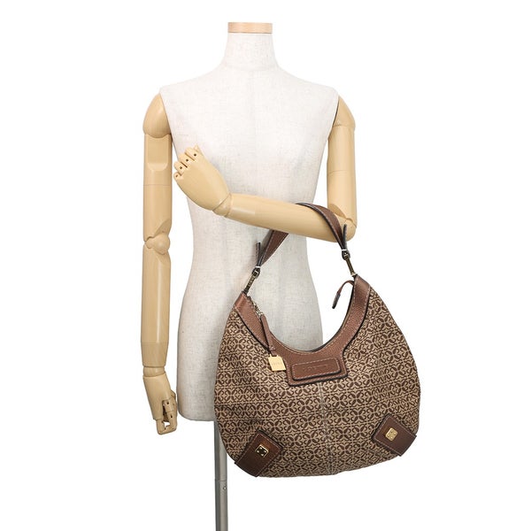 ロエベ ハンドバッグ ニューロード リピート アナグラム ワンショルダー キャンバス レザー LOEWE