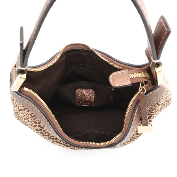 ロエベ ハンドバッグ ニューロード リピート アナグラム ワンショルダー キャンバス レザー LOEWE