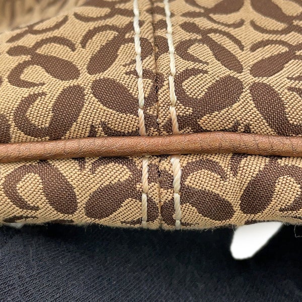 ロエベ ハンドバッグ ニューロード リピート アナグラム ワンショルダー キャンバス レザー LOEWE