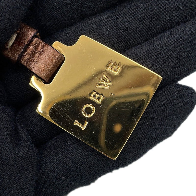 ロエベ ハンドバッグ ニューロード リピート アナグラム ワンショルダー キャンバス レザー LOEWE