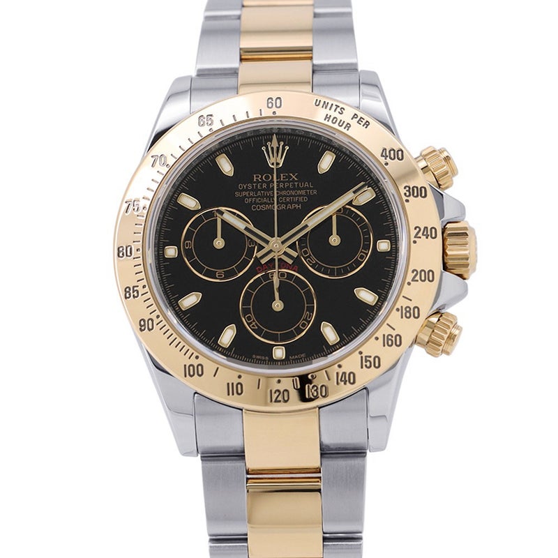 ロレックス コスモグラフ デイトナ コンビ SS/K18YG 116523 ROLEX 腕時計 黒文字盤
