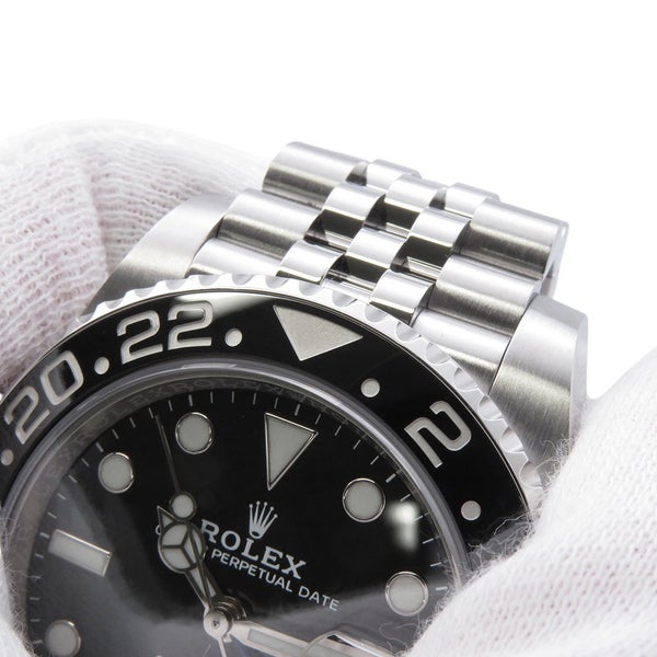 ロレックス GMTマスター2 デイト ランダムシリアル ルーレット 126710BLNR ROLEX 腕時計 黒文字盤