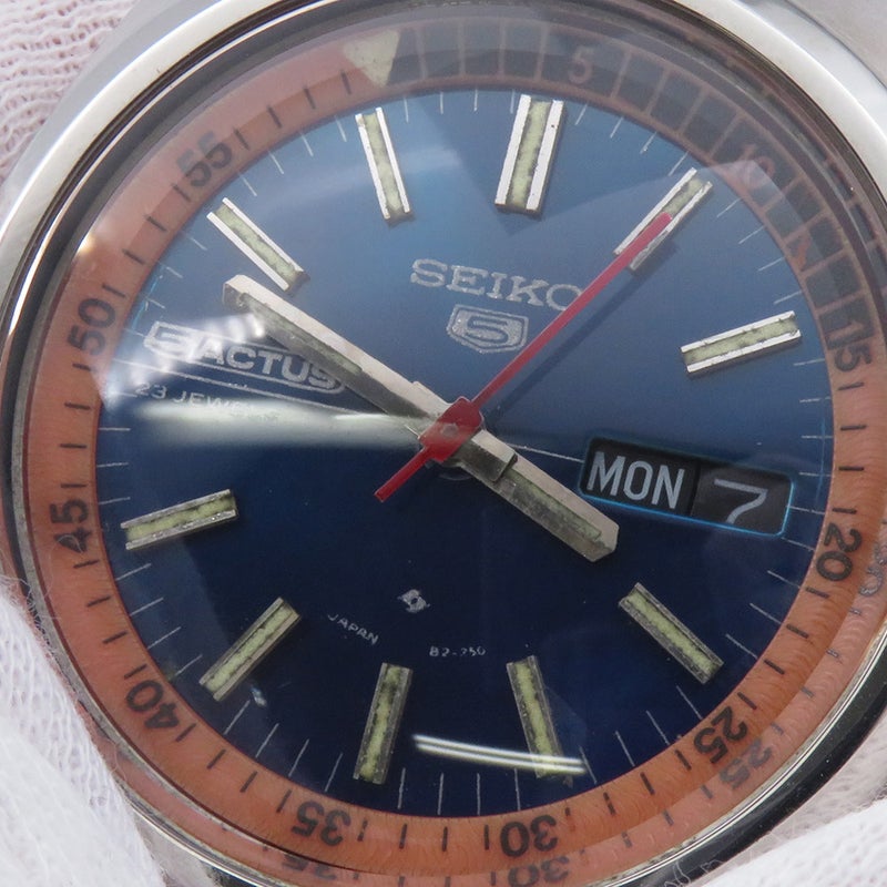 セイコー 5スポーツ デイデイト 5126-6010 SEIKO 腕時計 ネイビー文字盤