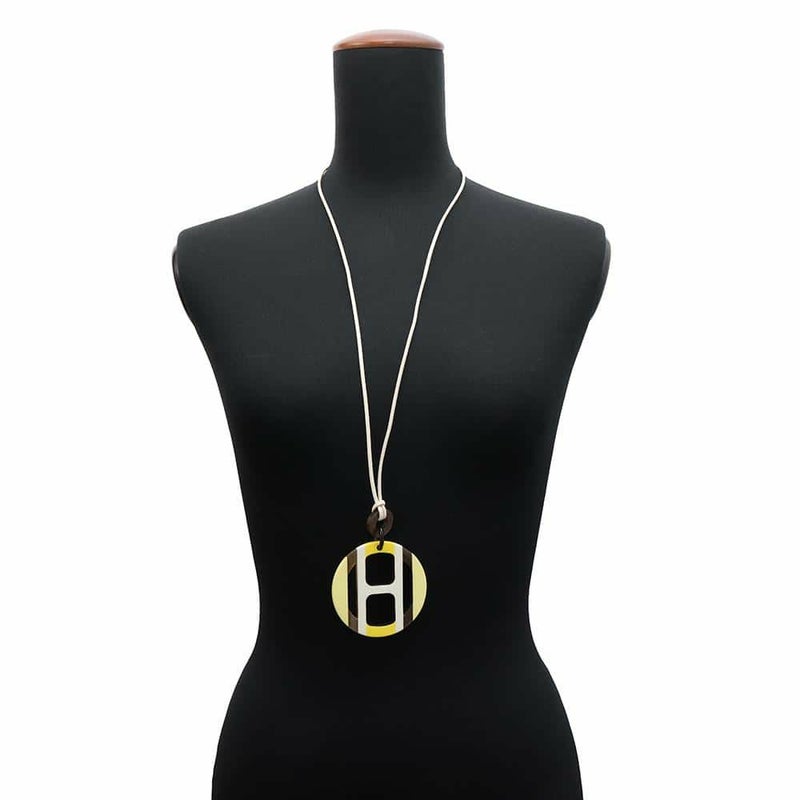 エルメス ネックレス Hエキップ Equipe バッファローホーン HERMES アクセサリー