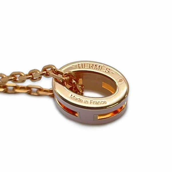 エルメス ネックレス ミニ・ポップアッシュ ローズドラジェ/ピンクゴールド金具 HERMES アクセサリー