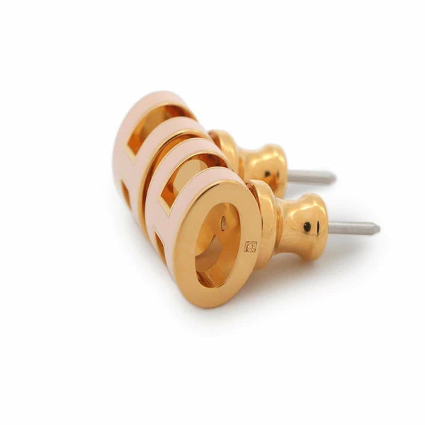 エルメス ピアス ミニ・ポップアッシュ ローズドラジェ/ゴールド金具 HERMES アクセサリー