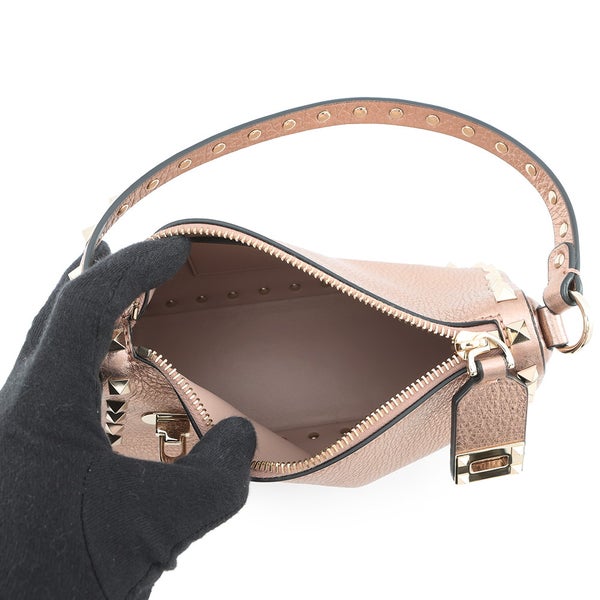 ヴァレンティノ ハンドバッグ ロックスタッズ スモール ラミネートグレインカーフレザー 8W2B0J47FQE VALENTINO 2way