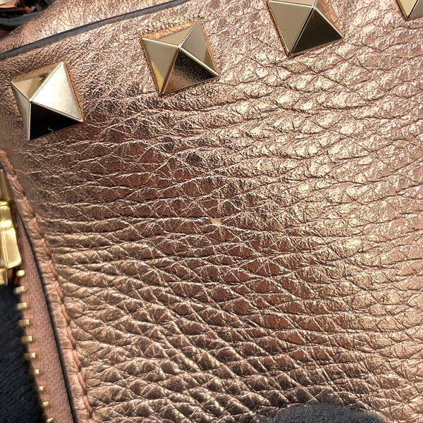 ヴァレンティノ ハンドバッグ ロックスタッズ スモール ラミネートグレインカーフレザー 8W2B0J47FQE VALENTINO 2way