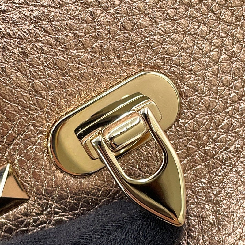 ヴァレンティノ ハンドバッグ ロックスタッズ スモール ラミネートグレインカーフレザー 8W2B0J47FQE VALENTINO 2way