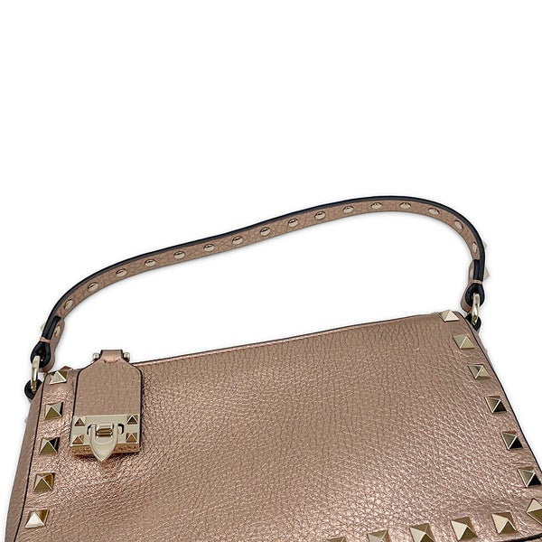 ヴァレンティノ ハンドバッグ ロックスタッズ スモール ラミネートグレインカーフレザー 8W2B0J47FQE VALENTINO 2way