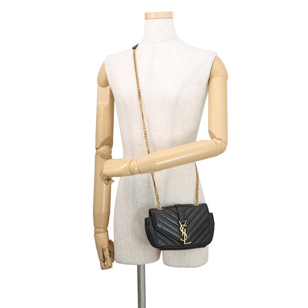 サンローランパリ チェーンショルダーバッグ ベイビーチャイ レザー 399289 SAINT LAURENT PARIS 黒