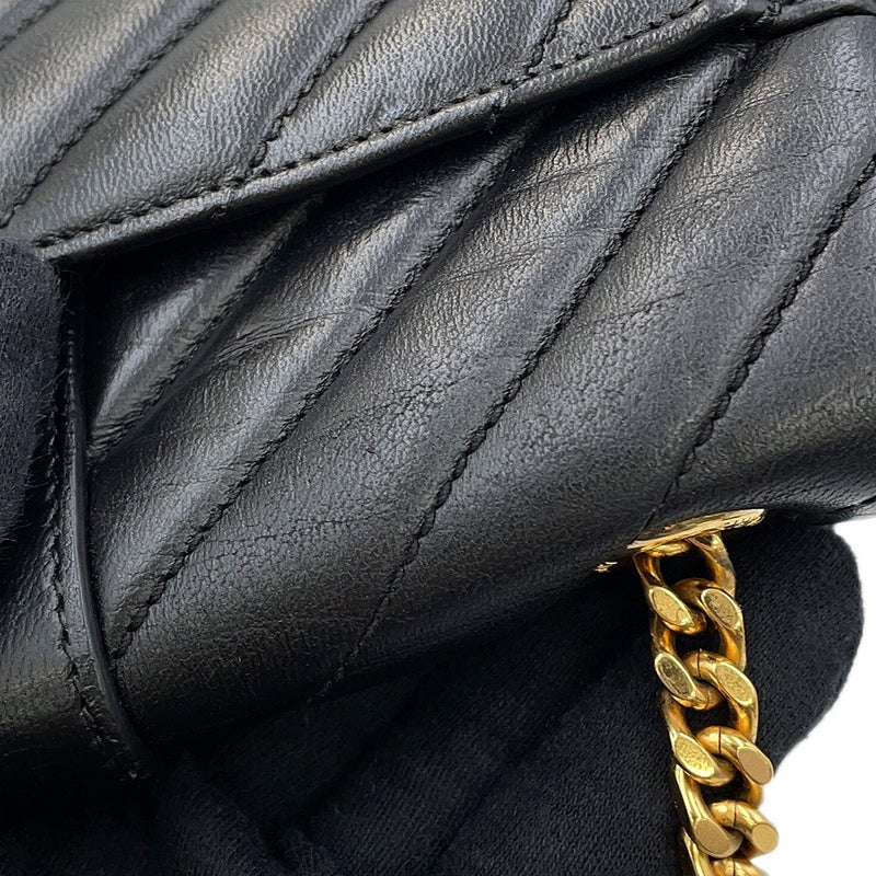 サンローランパリ チェーンショルダーバッグ ベイビーチャイ レザー 399289 SAINT LAURENT PARIS 黒