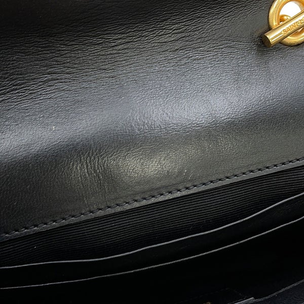 サンローランパリ チェーンショルダーバッグ ベイビーチャイ レザー 399289 SAINT LAURENT PARIS 黒