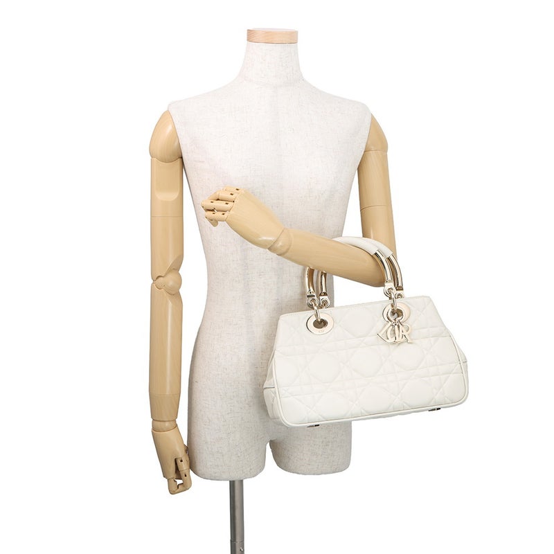 ディオール ハンドバッグ カナージュ レディ95.22 ミディアム カーフレザー M0699OVJX 2way 白