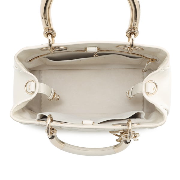 ディオール ハンドバッグ カナージュ レディ95.22 ミディアム カーフレザー M0699OVJX 2way 白