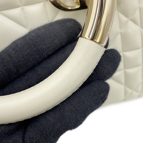 ディオール ハンドバッグ カナージュ レディ95.22 ミディアム カーフレザー M0699OVJX 2way 白