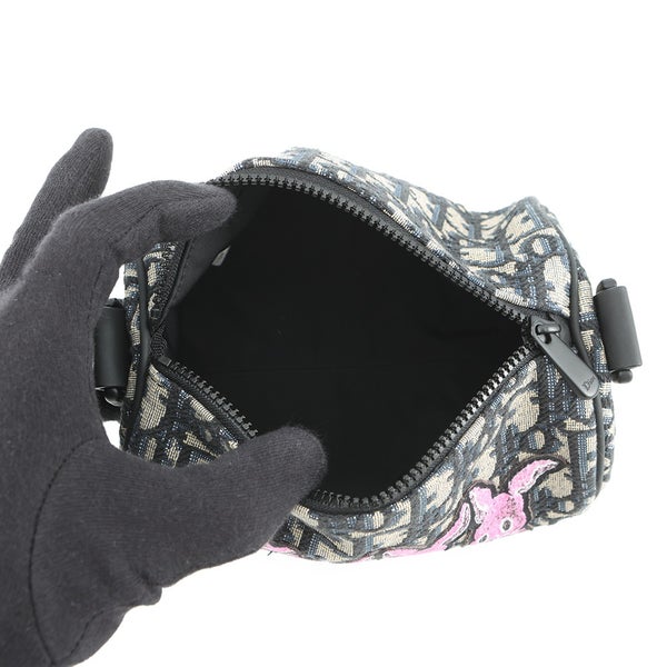 クリスチャン・ディオール ショルダーバッグ オブリーク ラビット キッズ ミニ ローラー M9916SNHO Christian Dior 黒