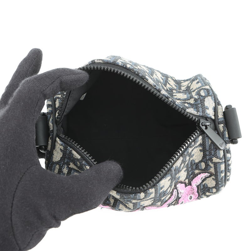 クリスチャン・ディオール ショルダーバッグ オブリーク ラビット キッズ ミニ ローラー M9916SNHO Christian Dior 黒