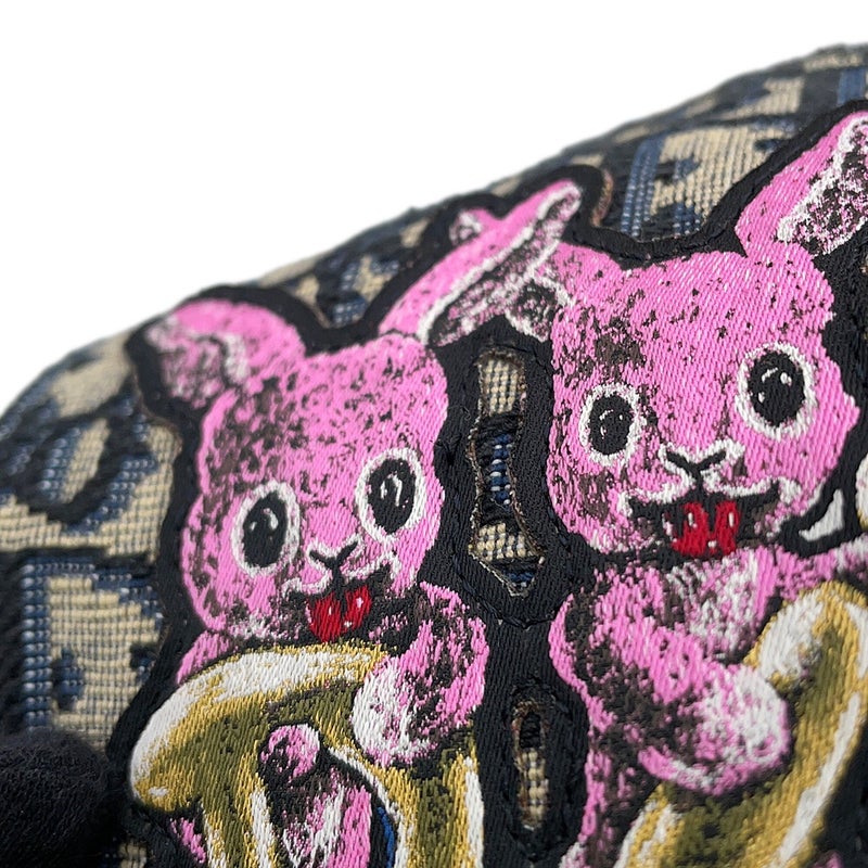 クリスチャン・ディオール ショルダーバッグ オブリーク ラビット キッズ ミニ ローラー M9916SNHO Christian Dior 黒