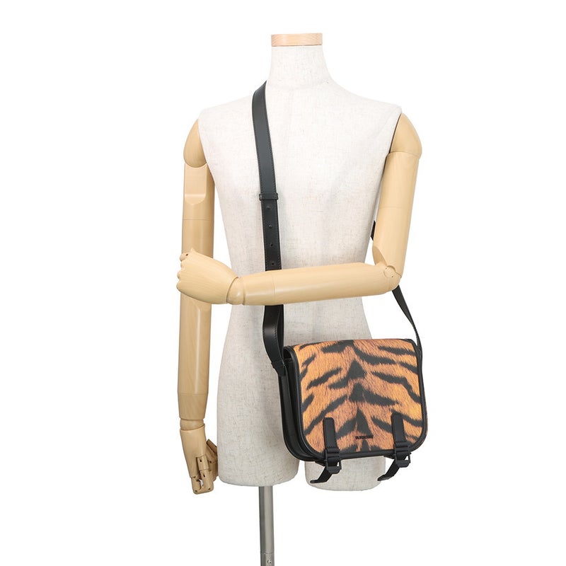 バーバリー ショルダーバッグ レオパード PVC レザー 8050873 BURBERRY 黒