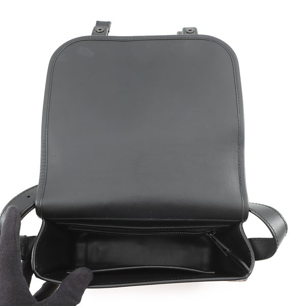 バーバリー ショルダーバッグ レオパード PVC レザー 8050873 BURBERRY 黒