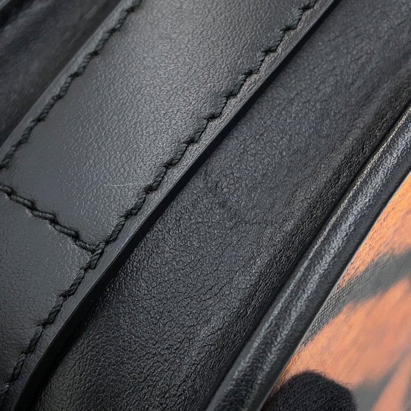 バーバリー ショルダーバッグ レオパード PVC レザー 8050873 BURBERRY 黒