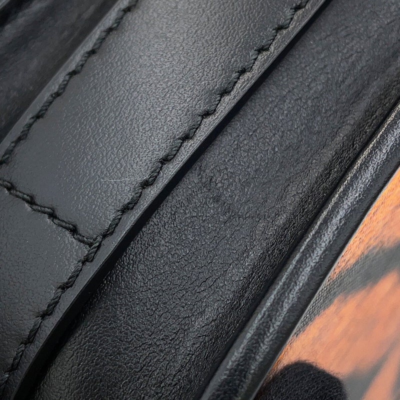 バーバリー ショルダーバッグ レオパード PVC レザー 8050873 BURBERRY 黒