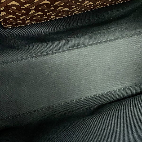 バーバリー トートバッグ TBモノグラム ストライプ Eキャンバス PVC レザー BURBERRY