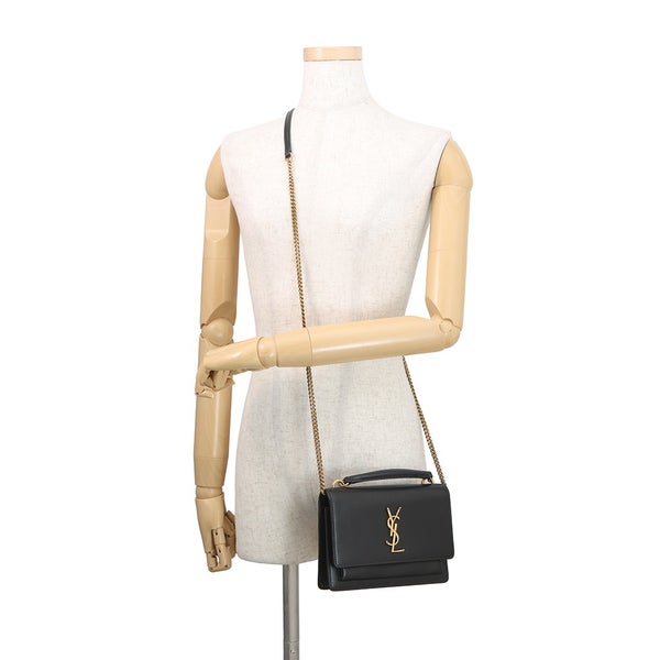 サンローランパリ チェーンウォレット サンセット カーフレザー 533026 SAINT LAURENT PARIS 財布 黒