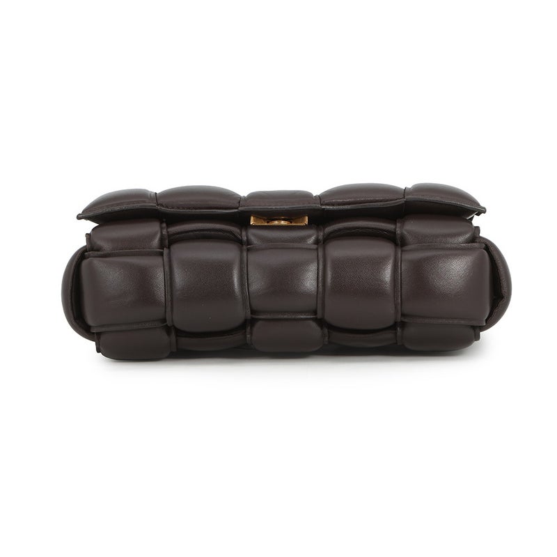 ボッテガヴェネタ ショルダーバッグ イントレチャート パデッド カセット ラムスキン 591970 BOTTEGA VENETA ブラウン