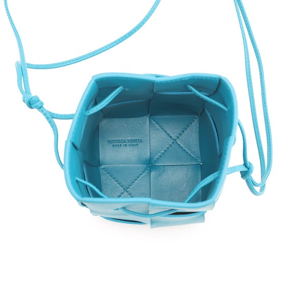 ボッテガヴェネタ ショルダーバッグ イントレチャート ミニ カセット バケット ラムスキン 680217 BOTTEGA VENETA