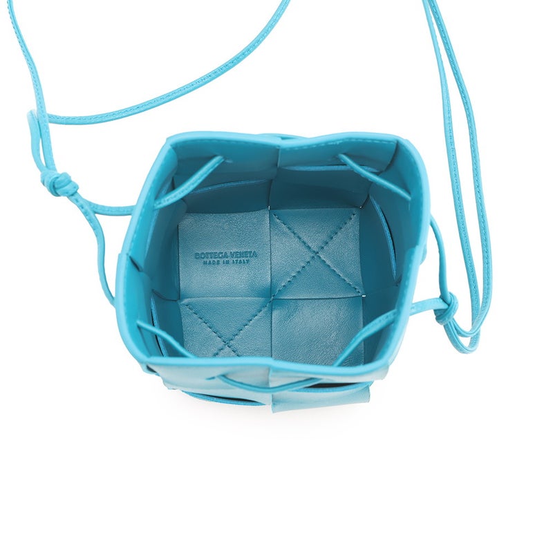 ボッテガヴェネタ ショルダーバッグ イントレチャート ミニ カセット バケット ラムスキン 680217 BOTTEGA VENETA