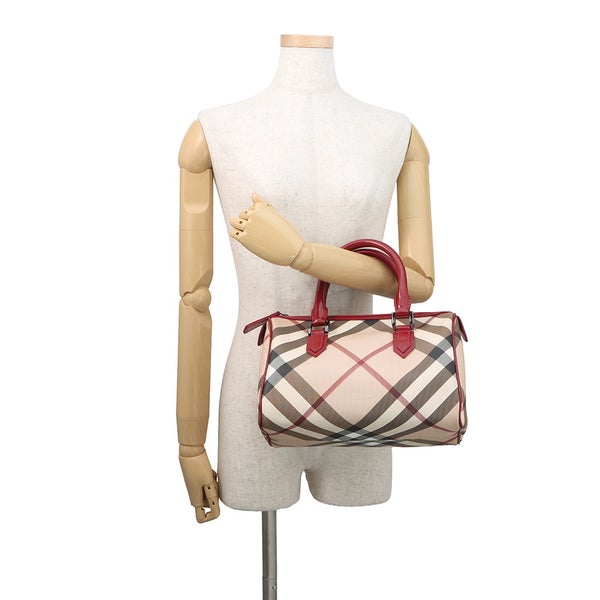 バーバリー ハンドバッグ ヴィンテージ ノヴァチェック ボーリングバッグ PVC パテントレザー 3722972 BURBERRY