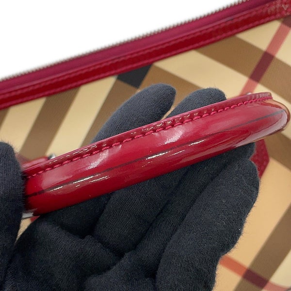 バーバリー ハンドバッグ ヴィンテージ ノヴァチェック ボーリングバッグ PVC パテントレザー 3722972 BURBERRY