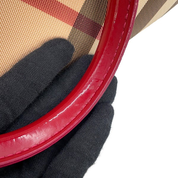 バーバリー ハンドバッグ ヴィンテージ ノヴァチェック ボーリングバッグ PVC パテントレザー 3722972 BURBERRY