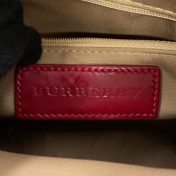 バーバリー ハンドバッグ ヴィンテージ ノヴァチェック ボーリングバッグ PVC パテントレザー 3722972 BURBERRY