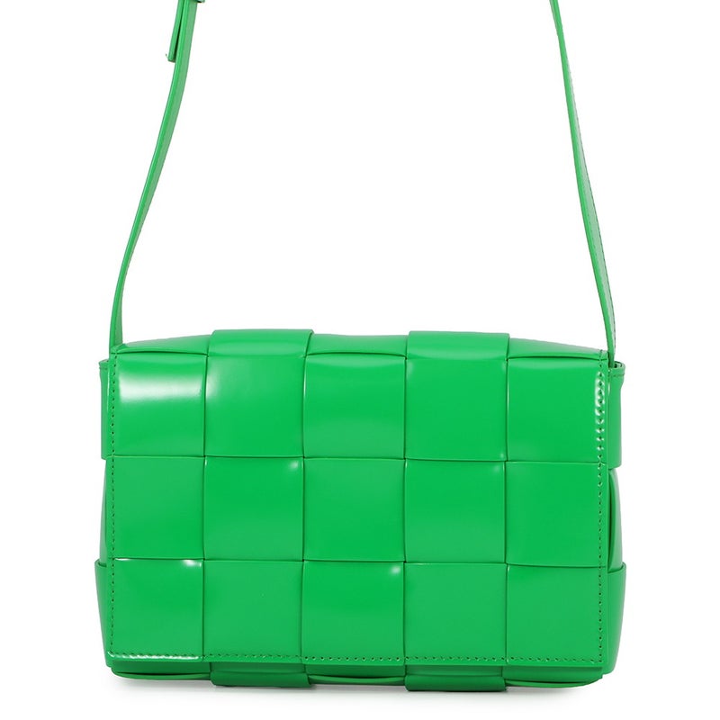 ボッテガヴェネタ ショルダーバッグ マキシイントレチャート カセット BOTTEGA VENETA グリーン