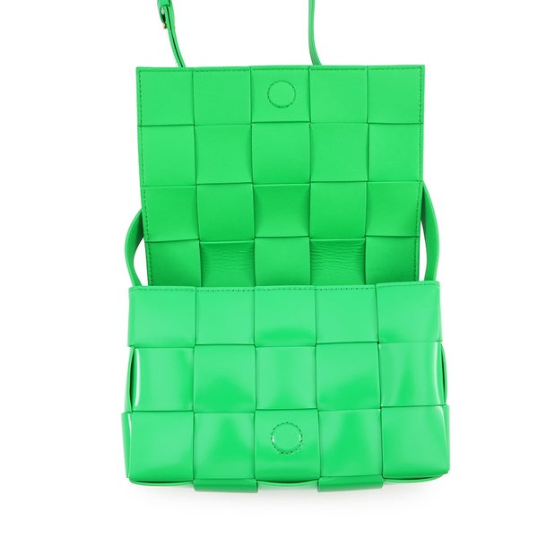 ボッテガヴェネタ ショルダーバッグ マキシイントレチャート カセット BOTTEGA VENETA グリーン